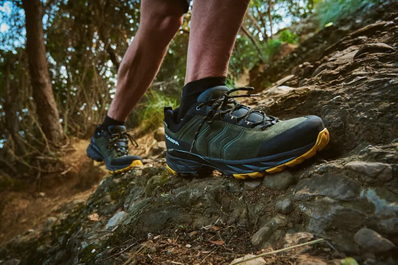 Scarpa Mens Rush Trail GTX Shoes - Thyme Green-Mustard-8